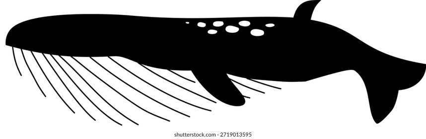 Sperma Whale Flat Vektorgrafik