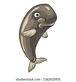 Sperm whale icon. Cartoon of sperm whale vector icon for web design isolated on white background