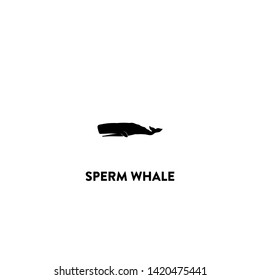 sperm whale icon vector. sperm whale sign on white background. sperm whale icon for web and app