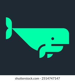 Sperm Whale logo. Icon design. Template elements