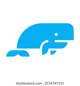 Logotipo da baleia esperma. Design de ícones. Elementos do modelo