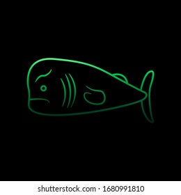 Sperm whale nolan icon. Simple thin line, outline vector of marine live icons for ui and ux, website or mobile application