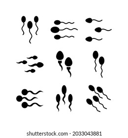 sperma icon or logo isolated sign symbol vector illustration - Collection of high quality black style vector icons
