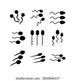 sperma icon or logo isolated sign symbol vector illustration - Collection of high quality black style vector icons
