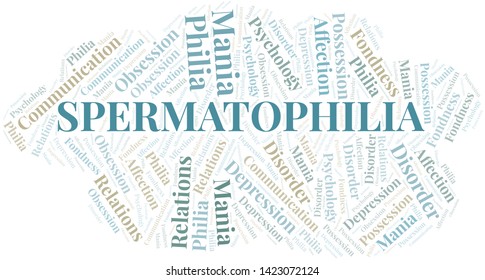 Spermatophilia word cloud. Type of Philia.