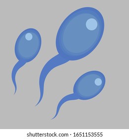 Spermatozoa swim randomly vector image
