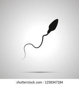 Spermatozoid simple black icon with shadow