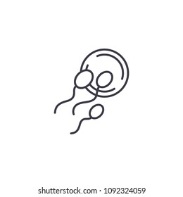 Spermatozoids linear icon concept. Spermatozoids line vector sign, symbol, illustration.