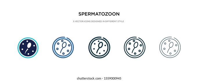spermatozoon icon in different style vector illustration. two colored and black spermatozoon vector icons designed in filled, outline, line and stroke style can be used for web, mobile, ui