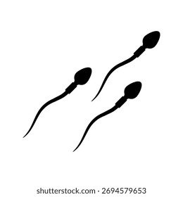 Spermatozoon, Symbol, flache Vektorgrafik