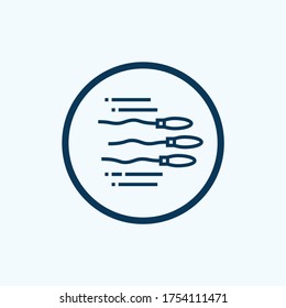 Spermatozoon icon. Thin linear spermatozoon outline icon isolated on white background from health and medical collection. Line vector spermatozoon sign, symbol for web and mobile