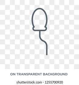 Spermatozoon icon. Trendy flat vector Spermatozoon icon on transparent background from Health and Medical collection. High quality filled Spermatozoon symbol use for web and mobile