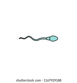 Spermatozoon isolated color icon, vector illustration design. Maternity collection.