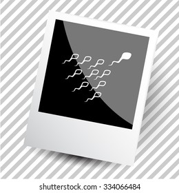 espermatozoo. Fotograma. Icono del vector.