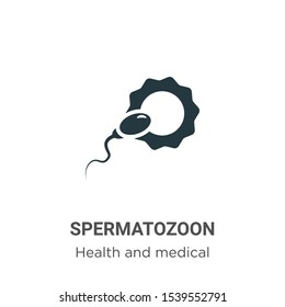 Spermatozoon vector icon on white background. Flat vector spermatozoon icon symbol sign from modern health and medical collection for mobile concept and web apps design.