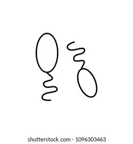 spermatozoons icon. Element of microorganisms icon for mobile concept and web apps. Thin line spermatozoons icon can be used for web and mobile on white background