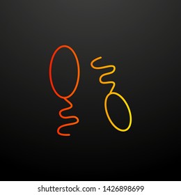 spermatozoons nolan icon. Elements of bacteria set. Simple icon for websites, web design, mobile app, info graphics