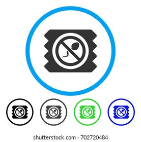 Spermicide Condom rounded icon. Vector illustration style is a flat iconic symbol inside a circle, black, grey, blue, green versions. Designed for web and software interfaces.