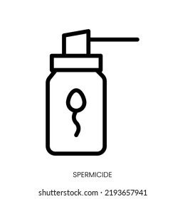 spermicide icon. Line Art Style Design Isolated On White Background