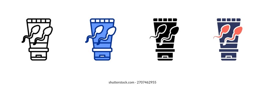 Spermicide icon set multiple style collection