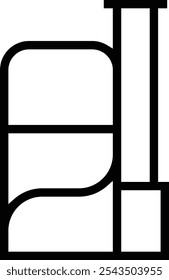 Icono de espermicida. Diseño de estilo lineal delgado aislado sobre fondo blanco