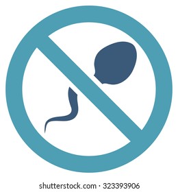 Spermicide vector icon. Style is bicolor flat symbol, cyan and blue colors, rounded angles, white background.