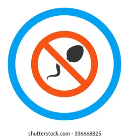 Spermicide vector icon. Style is flat rounded symbol, bright colors, rounded angles, white background.