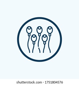 sperms icon isolated on white background from body parts collection. sperms icon trendy and modern sperms symbol for logo, web, app