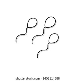 Sperms icon.  Mobile concept and web design