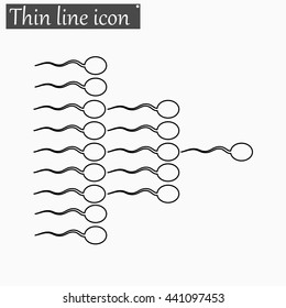 Sperms icon Vector Style thin line