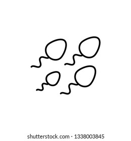 Sperms modern simple outline vector icon