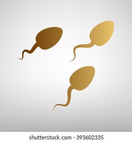 Sperms sign. Flat style icon