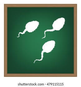 Sperms sign illustration. Flat style black icon on white.