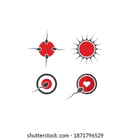 Sperm,Spermatozoa vector logo icon illustration design  