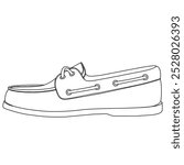 sperry shoes Vector illustration, transparent background