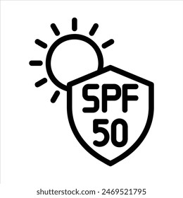 spf 50 en estilo de diseño plano