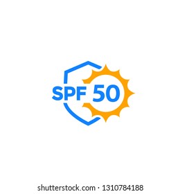 Spf 50, UV Protection Icon