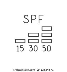 SPF gradation line outline icon