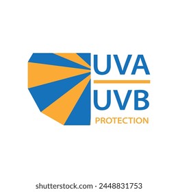 SPF Icon. Logo. UVA Protección. Vector graphics