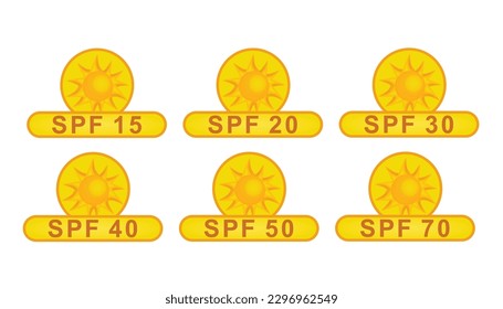 SPF icon set. vector illustration