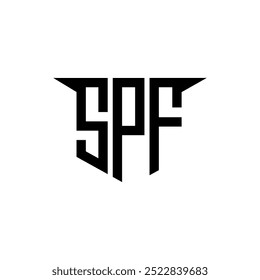 Diseño de logotipo de letra SPF con fondo blanco en ilustrador, estilo de superposición de fuente de alfabeto moderno de logotipo de Vector, diseños de caligrafía para logotipo, póster, invitación, etc.