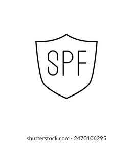 spf protection thin outline icon vector design good for website and mobile app