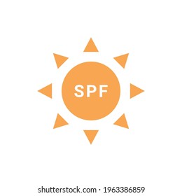 SPF sun protection vector icon