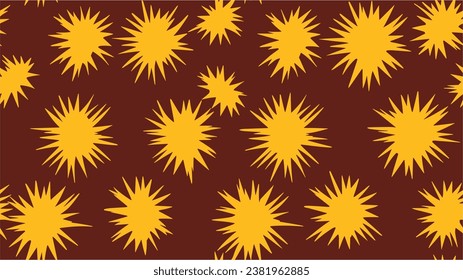 Signo de sol SPF. Textura para niños. Patrones sin fisuras de papel textil y papel pintado. Concepto de innovación. Diseño plano. Vajilla de cerámica, impresión folclórica.