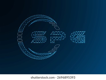 SPG low poly letter logo vector design. SPG lower poly logo design. Low poly logo.