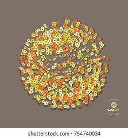 Esfera. 3.ª composición abstracta. Estilo de tecnología futurista. Ilustración vectorial.