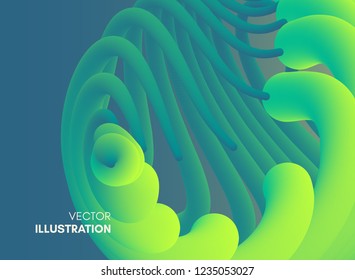 Esfera. Ilustración ondulada abstracta con efecto dinámico.
