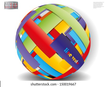 sphere 3d colorful, abstract