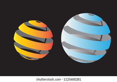 Sphere 3d design, Three-dimensional circle