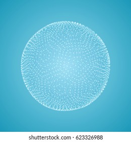 Sphere. 3D technology style. Vector illustration for design. 